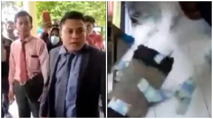 FAKTA Viral Video Pengacara Hamburkan Uang Rp40 Juta di Kantor Polisi, Mengaku Hanya Spontan